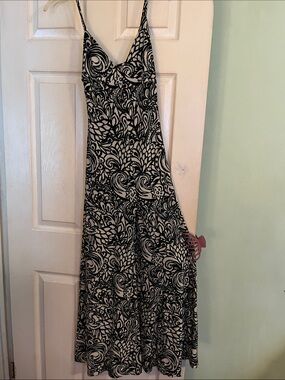 Vintage 1970’s Norma Kamali Black and White, spaghetti strap, wide-legged jumper